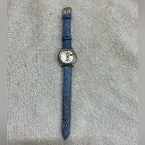 Tweety Bird Armitron 1998 Watch Denim-look Band Backwards Cap NEW Battery